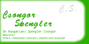 csongor spengler business card